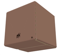 Cartons Bib Bag in Box 5L Flexo Cube Ecru